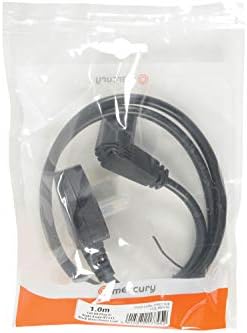 Mercury UK Plug to Right Angle IEC Power Lead | 1.0m, Black