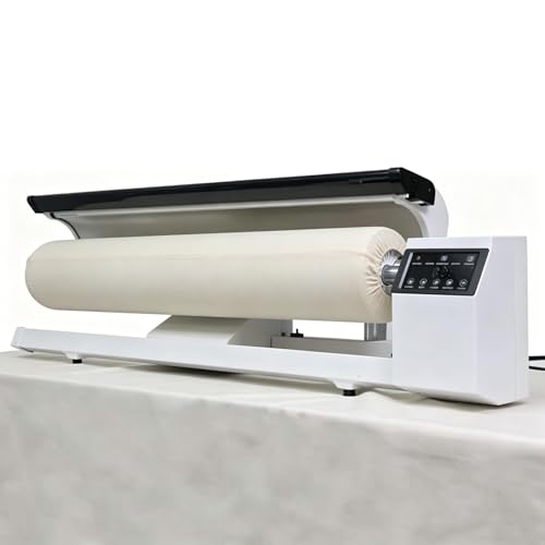 YANDDEA Plancha de Vapor rotativa Profesional de 90 cm, Plancha Industrial de Vapor, Plancha de Rodillos con Gran depósito de Agua de 2 litros y Pedal para Ropa, Cortinas, sábanas y manteles