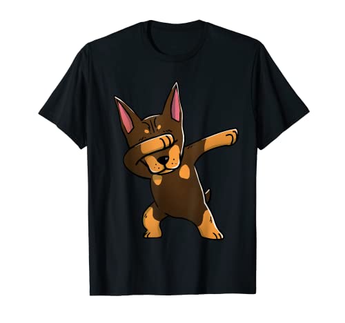 Dabbing Brown Doberman Camisa divertida Perro Dab Gift T-Shirt Camiseta