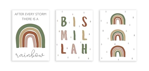 Peinture sur toile islamique Bismillah pour bercer les nuits de bébé