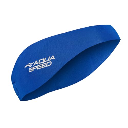 Aqua Speed EARBAND JR. Stirnband aus Neopren für Kinder | Schwimmstirnband | Rosa | Blau | 50 cm | Schwimmstirnband | Haarband, Farbe:Blue