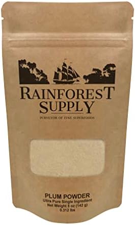 Rainforest Supply Plum Powder — Gluten Free Dietary Fiber Powder — Vitamin C Supplement — Weight Loss Boost — Ultra Pure Single Ingredient (5 oz)