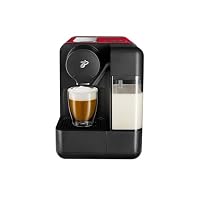 Tchibo Cafissimo „milk“ Kaffeemaschine Kapselmaschine für Caffè Crema, Espresso, Kaffee und Milchspezialitäten, Kapselmaschine mit Milchaufschäumer, auf Knopfdruck (Rot) – Ansicht 2