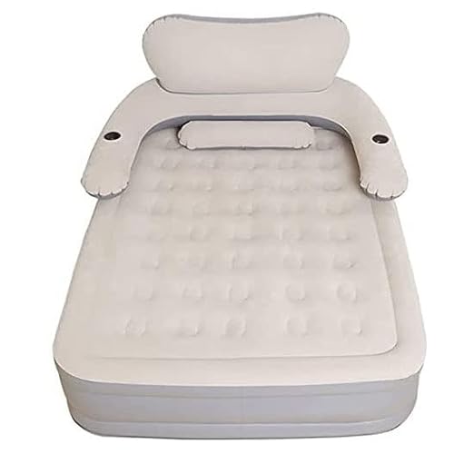 Double Sleeping Pad,Air Mattress Inflation Mattress,Raised Elevated Double Airbed, Foldable &Portable Air Mattresses,Tight and Durable Air Bed,Suitable for Family Camping, Outdoor Etchiking (Grey)