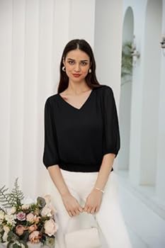 Grace Karin Femme Chemisier GRACE KARIN En Mousseline De Soie - Manches