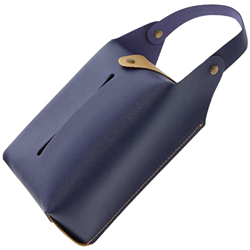 Hemobllo Bolsa de Pañuelos Colgante de PU Estuche Decorativo para Almacenamiento de Servilletas para Hogar y Automóvil Color