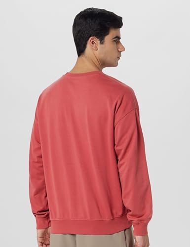 Image of Nobero Oversized Sweatshirts for Man Stylish Crew Neck | 280 GSM Rich Cotton Fleece Solid Oversized Fit Full Sleeve Sweatshirt for Men | Stylish Casual Wear Winter Sweatshirt for Men