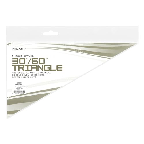 Pro Art 14-Inch 30/60-Degree Triangle, Smoke