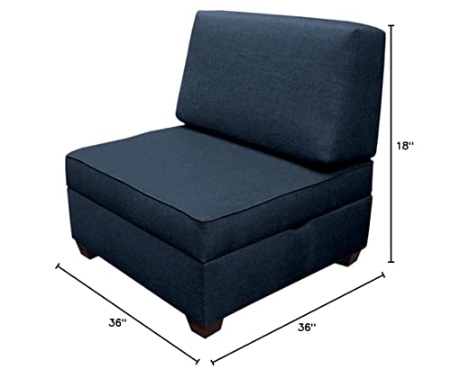 Duobed Storage Chair 36"- Blue, (Mfch-Az) #TOP7