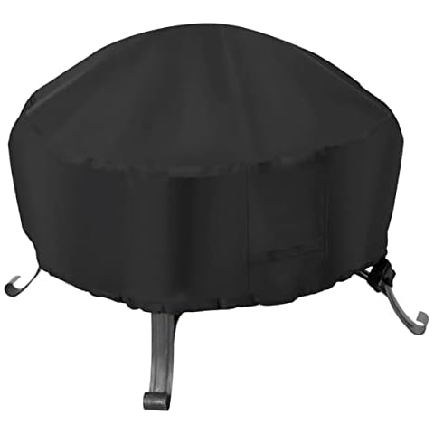 Himal Outdoors Fire Pit Cover- Heavy Duty Waterproof 600D Polyster with PVC Coating, Round Patio Fire Bowl Cover, 36 Inch, Black Cover