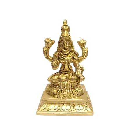 Statue de Kamakshi Devi en laiton massif sculpté main pour autel