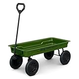 Jeep Wrangler Classic Kids Wagon by Delta Children – Rolling Utility Cart with All-Terrain Tires, Fold-Under Handle, Steel Body Pull Wagon for Outdoor Play, Olive Green Willys Jeep Heritage Design