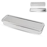 Photo Gallery vassoio per posate con coperchio, contenitore per posate in acciaio inossidabile, contenitore per posate e utensili da cucina, per posate e utensili, organizer per stoviglie(argento) Photo Gallery vassoio per posate con coperchio, contenitore per posate in acciaio inossidabile, contenitore per posate e utensili da cucina, per posate e utensili, organizer per stoviglie(argento)