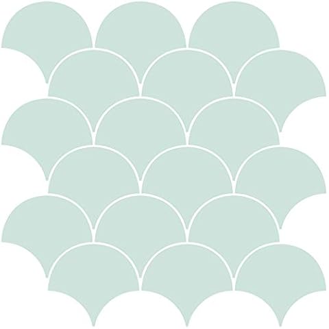 InHome NH2960 Shell Peel & Stick Backsplash Tiles, Green Cover