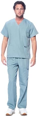 Dagacci Medical Uniform® Men's V-Neck Cargo Scrubs