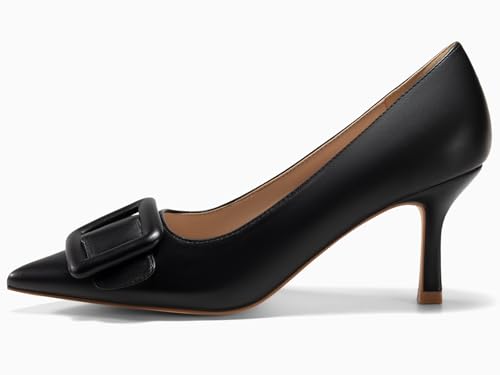 Coutgo Women's Closed Pointed Toe Pumps Stiletto High Heels Wedding Party Dress Shoes2