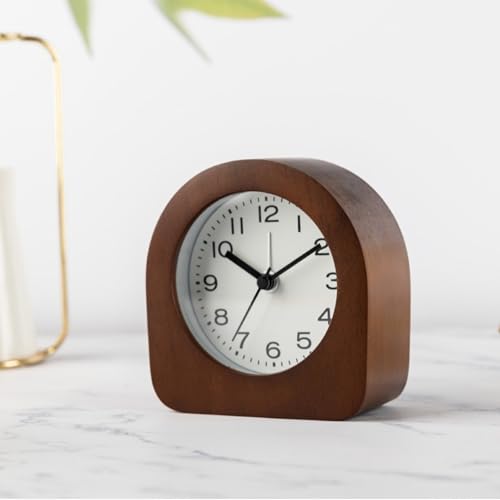 Horloge LED en bois pour table de chevet enfant avec veilleuse à piles