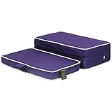 Samadhaan Meditation Floor Cushion | Up and Down Yoga Floor Cushion | for Women and Men | Foldable Floor Seat | Meditation Pillows for Sitting on Floor | Washable Zippered Cotton Cover | Purple