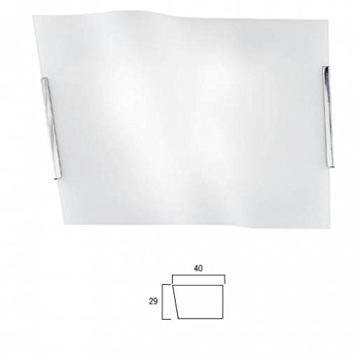 Fan Europe Plafoniera E27, 60 W, Bianco, 29x40, alogena, vetro