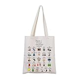 MNIGIU HIMYM Inspired Large Tote Bag (Shopping Bag, HIMYM Fans Gift, Tv Series Merchandise)