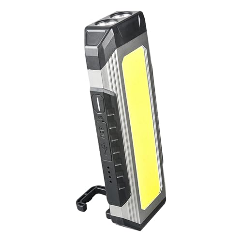 Walopola Luz de trabajo recargable | Lámpara de camping recargable por USB, linterna magnética brillante portátil de 7 modos para patio, porche, senderismo, tienda de, caza, camping, actividades