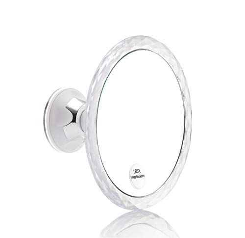 MyLadyMagic 10X Magnification Mirror with Suction Cup and Swivel 6.7X6.7Inch (Transparent)