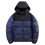 [KAPE1] アウター おしゃれ メンズ 男性 ブルー ダウンジャケット ダウンコート 秋冬 アウター ジャケット フード付き ジップアップ 防寒 防風 動きやすい 保温性 暖かい 防寒対策 ゆったり 冬物 冬服 旅行 4XL 長袖 登山大きいサイズ トップス