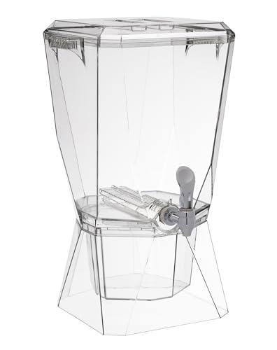 La mejor selección de Vitroleros de plastico en mexico al mejor precio. 43 CreativeWare Crown - Dispensador de bebidas con base y clip de nombre, 3.5 galones, transparente