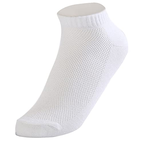 Bluelans Ankle Socks Athletic Socks Running Socks Low Cut Sports Socks for Men and Women White