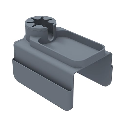 Plateau porte-gobelets en silicone premium gris pour fauteuil et sofa