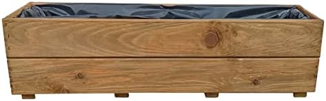 KENA D-27 Macetero de madera para jardín, jardinera para terraza, ya montada (roble, 90 cm)