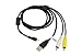 Produktbild vhbw Audio Video AV Composite Kabel mit USB Anschluss kompatibel mit Sony Cybershot DSC-S630, DSC-S650, DSC-S700, DSC-S730 Kamera, Digitalkamera