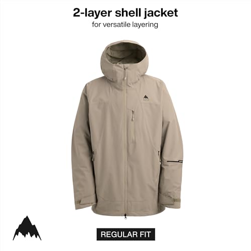 Image of Burton Men's Reserve 2-Layer Shell Jacket - Waterproof Winter Snowboard Jacket for Layering with Hood & Tech Pockets