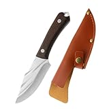 PHENOFICE Cuchillo de Carnicero Profesional con Mango Ergonómico Cuchilla Resistente al Deslustre Protector Incluido Herramienta de Cocina para Cortar Carne y Verduras en Color Aleatorio