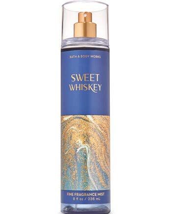 Bath and Body Works Sweet Whiskey Fine Fragrance Mist 8 Ounce Spray Original Blue Gold Swirl Label