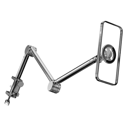 Support de téléphone en aluminium solide avec col de cygne flexible premium et rotation 360