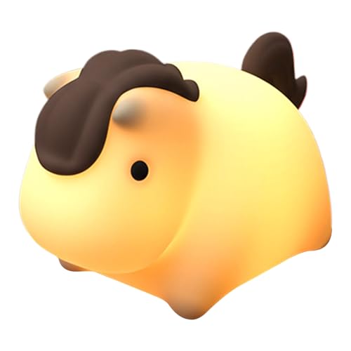 Genérico Lámparas Nocturnas Infantiles,De Caballo De Silicona Con Control Táctil - Luz Nocturna con Sensor Táctil | Para Dormitorio Salón Noche Y Otras Estancias