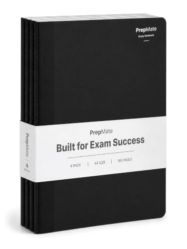 Image of DOODLE A4 Study Notebooks Pack of 4 | 160 Pages Each | College Ruled Softbound Notebooks for Exam Preparation, Class Notes, Revision & Study(Prepmate)