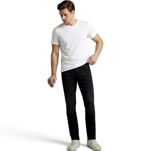 Image of Wrangler Men Black Millard Regular Fit Mid Rise Jeans