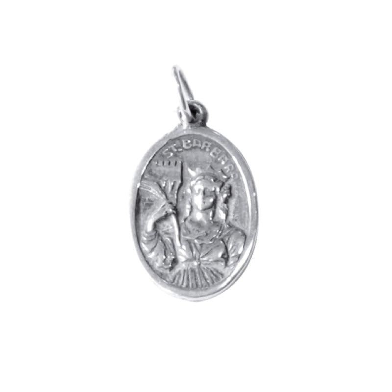Generic Medalla Santa Barbara 2,5cm Plata De Ley 925