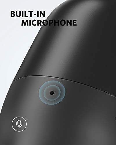 Close-up of Soundcore Ace A1 speaker showing the built-in microphone