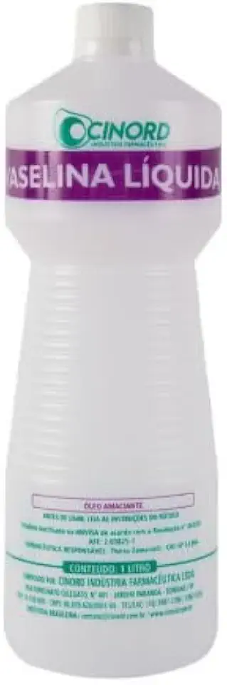 Vaselina Líquida Sem Perfume, Frasco de 1 Litro