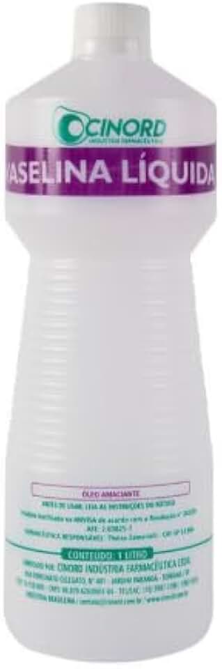 Vaselina Líquida Sem Perfume, Frasco de 1 Litro