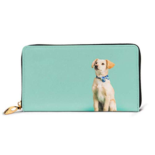 Preisvergleich Produktbild JHGFG Mode Handtasche Reißverschluss Brieftasche Entzückende Golden Lab Welpe Fliege Telefon Kupplung Geldbörse Abendkupplung Blockieren Leder Brieftasche Multi Card Organizer