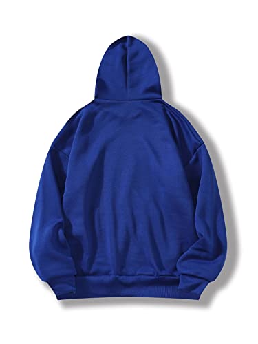Image of SXV STYLE Hooded Pullover Solid Plain Unisex Cotton Oversized Baggy Sweatshirt Hoodie