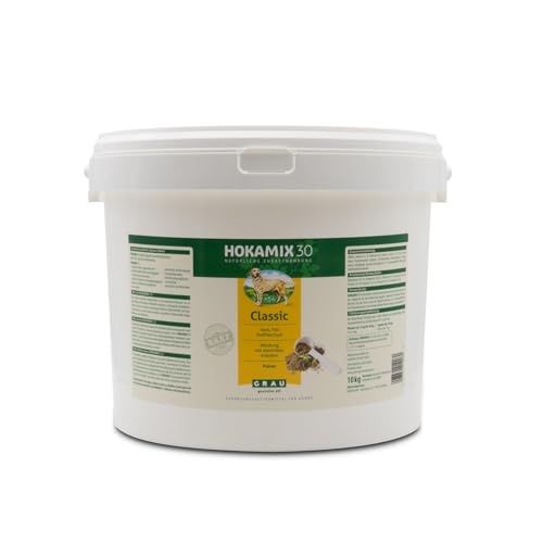 GRAU - das Original - HOKAMIX30 Classic Pulver, Alleskönner-Kräutermischung für Hunde, 30 wichtige Kräuter zur Vorsorge, 1er Pack (1 x 10 kg), Ergänzungsfuttermittel für Hunde