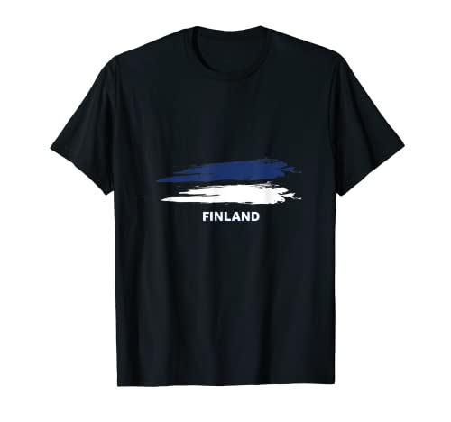 Flag Finland T-Shirt, Black