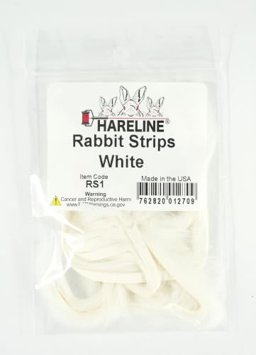 Hareline Fly Tying Rabbit Strips - White