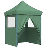 Faltbarer Gartenpavillon Festzelt Pavillon Gartenpavillon Grün 200 x 200 x 306 cm...