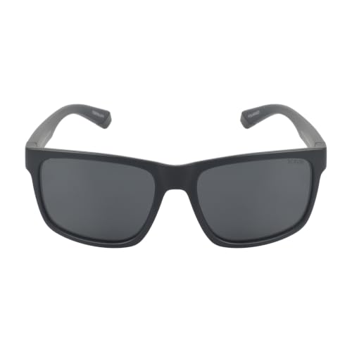 Image of Fueel Polarized Rectangle Sunglasses for Men & Women | UV Protected Retro Half Frame Sunglasses | Lightweight Stylish Black Frame